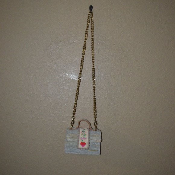$430 Kooreloo Gray Embroidered Detail Chain Strap Shoulder Crossbody Han… - Picture 2 of 9